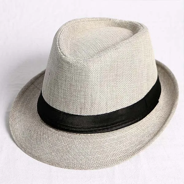 Лето Chapeu Homme ковбойские джазовые шляпы Женские однотонные льняные Панама соломенная шляпа мужская кепка Панама Gorro Hombre Sombrero Fedora Hat - Цвет: Color 7