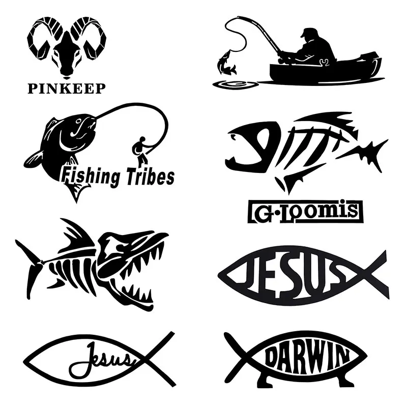 1 шт. стикер для автомобиля с изображением Иисуса рыбы эмблемы христианским