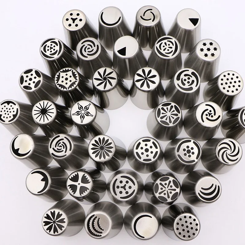 

36PCS Cake Decorating Tools Nozzles Pastry Russian Icing Piping Nozzles Tips Kitchen Accessories Cake Tools 36pcs/set
