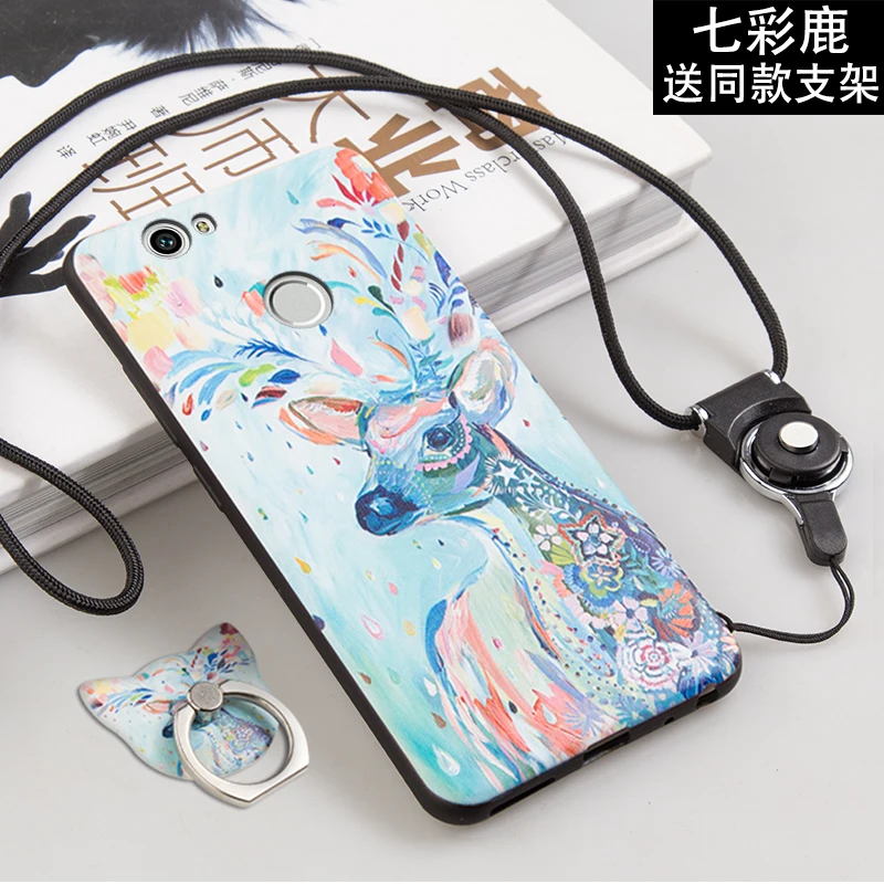 Чехол ALIVO для Huawei Nova с кольцом полная защита мультяшный 3D рельефный силиконовый