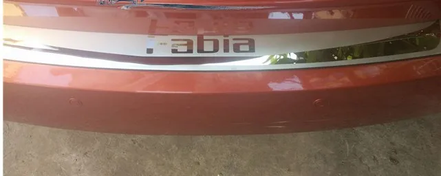 Бесплатная доставка для Fabia 2009-2014 из нержавеющей стали задний багажник задняя