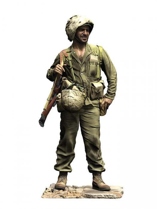 1/16 120 мм древний человек Стенд зимой 1945 игрушка Смола модель миниатюрная фигурка