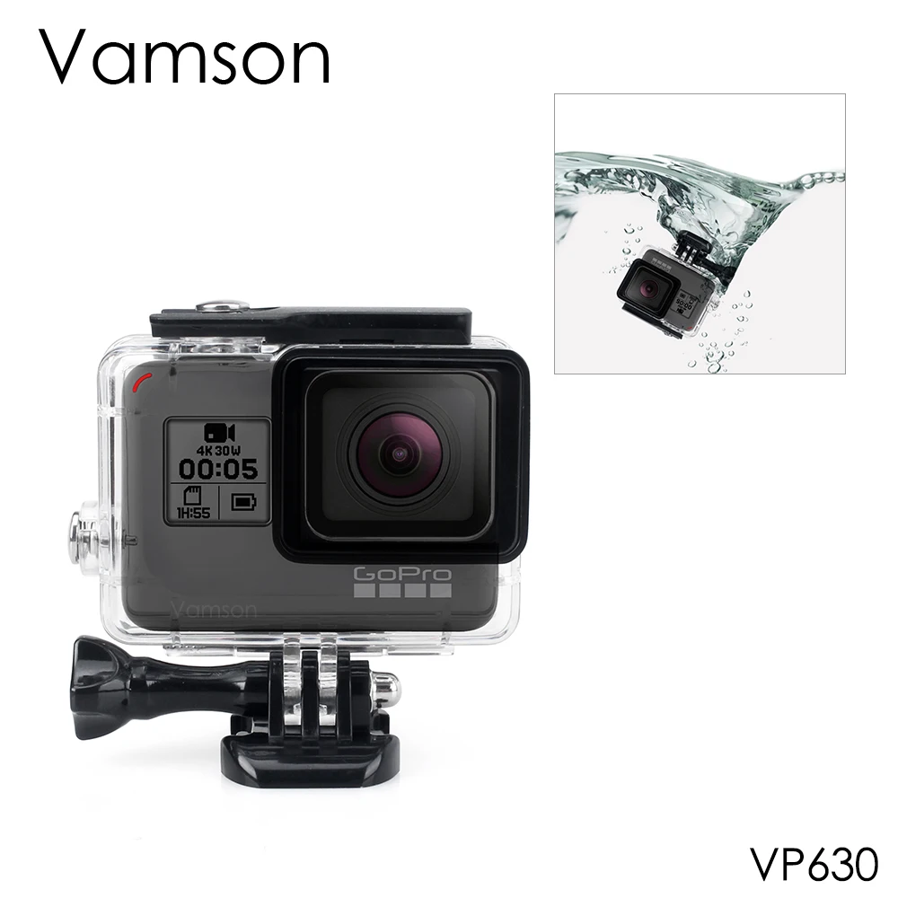 Vamson для Gopro Hero 7 6 5 Аксессуары Водонепроницаемый защитный корпус чехол для дайвинга 45 м защитный для Gopro Hero 6 5 камера VP630 - Цвет: VP630