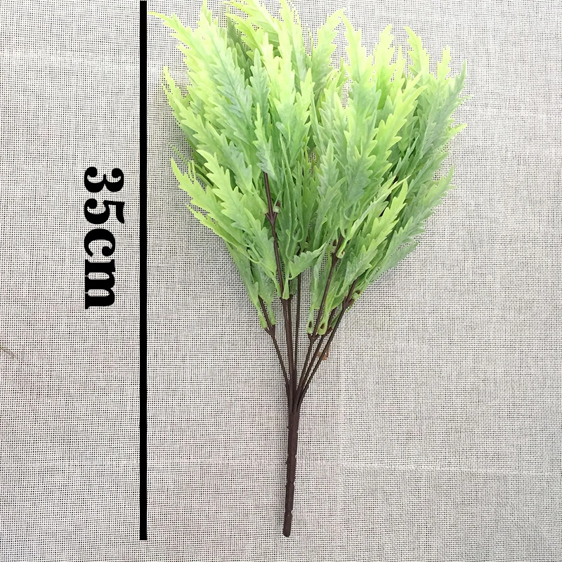 Shrub завод папоротник зеленая стена искусственный цветок ветка 7 стволовых