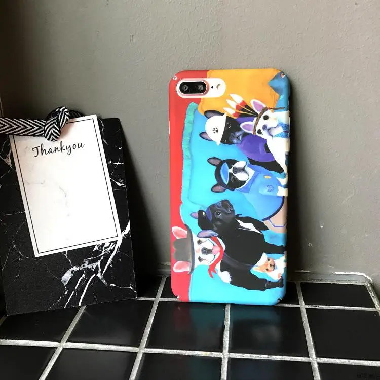Жесткий Чехол для iPhone 6 6S случае воды бульдог имиджевый задняя крышка 7 Plus/8 плюс 5.5