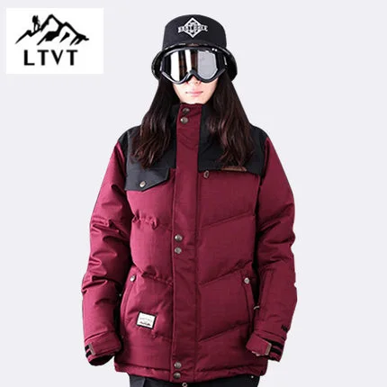 LTVT Brand Ski Jacket Women Snowboarding jackets Warm NEW Snow Coat Breathable Camouflage Waterproof Skiing Jackets Female