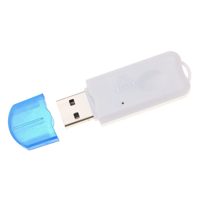 Синий Kebidumei USB Bluetooth стерео аудио Музыка беспроводной приемник V2.1 громкой связи bluetooth адаптер ключ комплект для динамика для iphone - Цвет: Синий