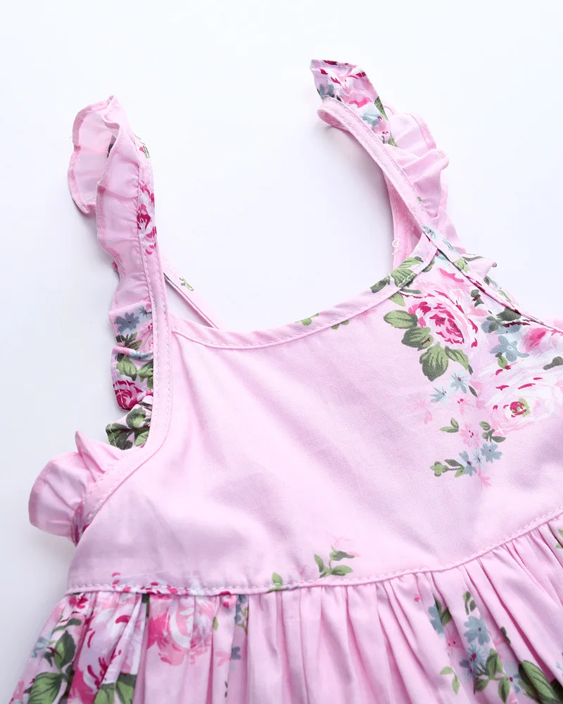Baby Girls Dress 2018 Summer Beach Style Floral Print Party Backless Dresses For Vintage Toddler Girl Clothes | Детская одежда и