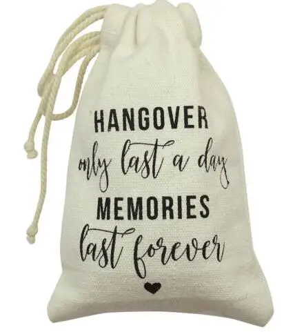 

custom memories last Bachelorette Hangover bridal shower recovery Survival Kit wedding favor gift bags party Candy pouches