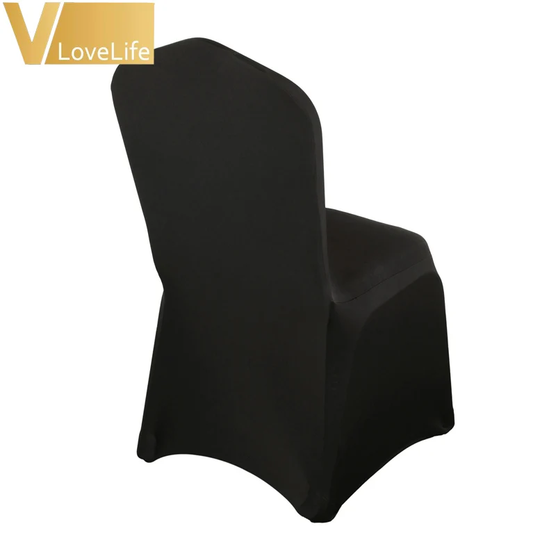 

10pcs/lot Black/Ivory/White Lycra Chair Cover For Wedding Party Event Banquet Spandex Chair Cover Decor Home Decoration Supplies