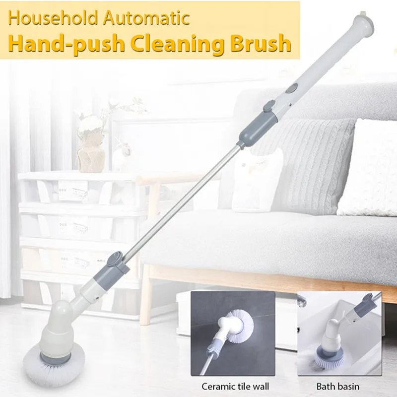 Multi function электрические щетки Беспроводная зарядка электрическая длинная ручка