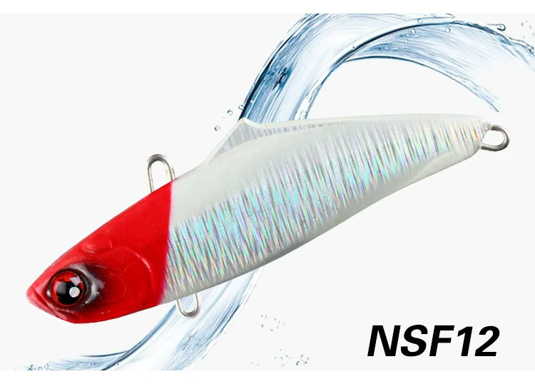 NSF12 Noeby 3D глаза металлической рыболовной приманки VIB, 75 мм 19 г VMC Рыбалка Крючки для плавания опускается на дно воблер реалистичные бас рыболовные приманки - Цвет: NSF12
