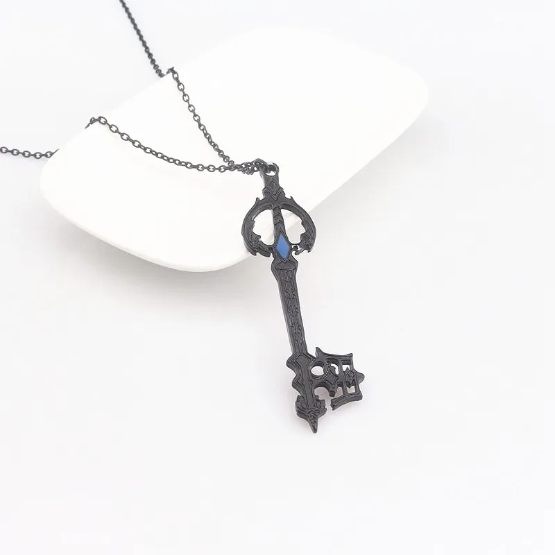 Ожерелье с черным лезвием ключа из игры Kingdom Hearts Sora Roxus модные ювелирные изделия