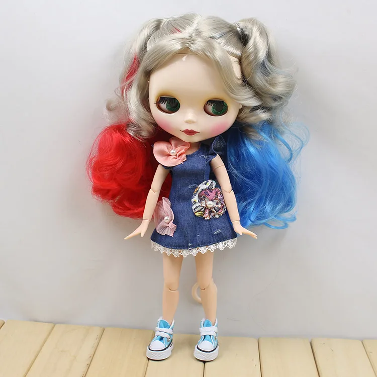 Кукла 1/6 одежда джинсовое платье подходит blyth кукла ледяная кукла