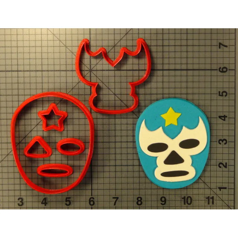 Мультяшная маска для печенья Lucha Libre резак на заказ набор нарезки с 3D принтом