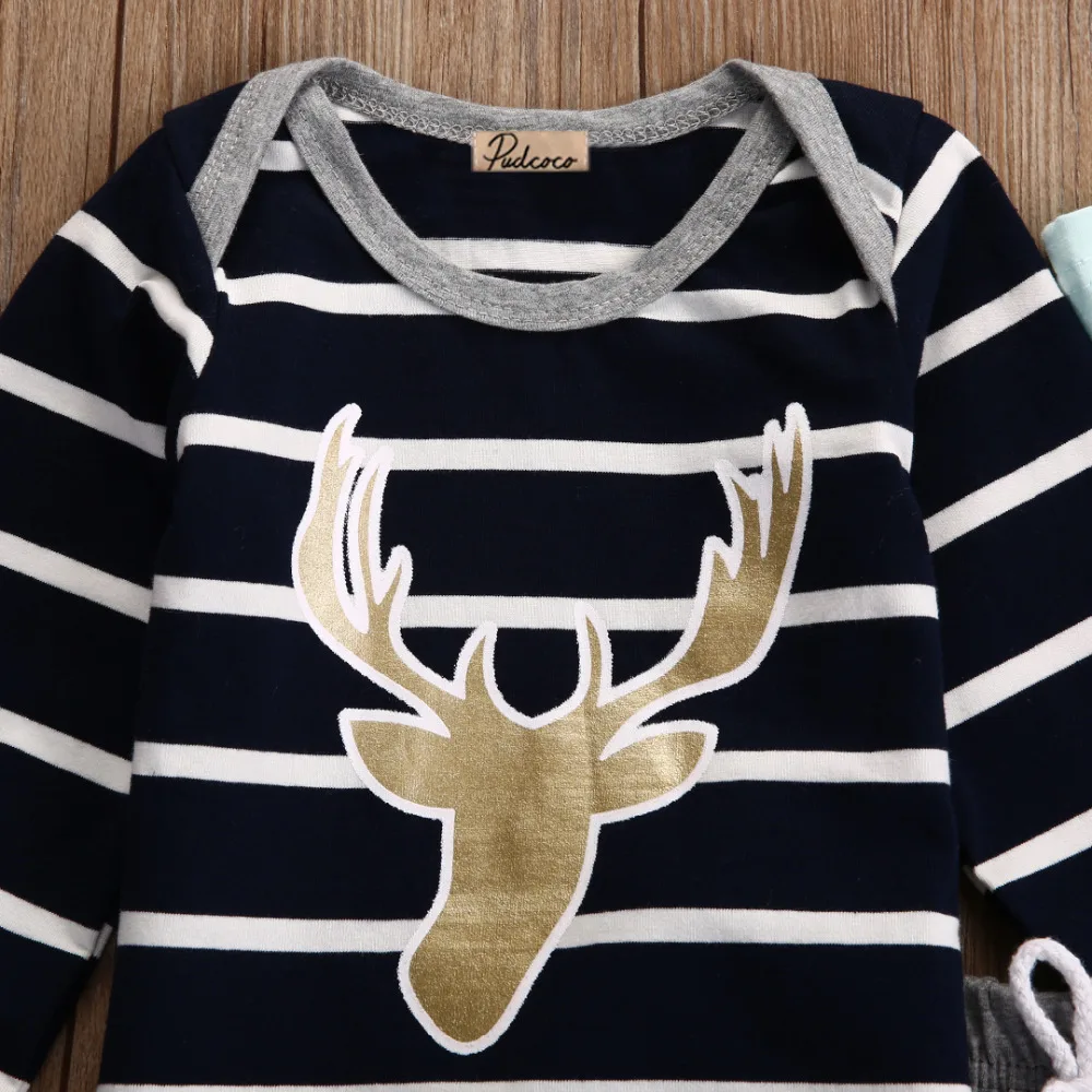 Newborn Toddler Infantil Baby Boys Girls Unisex Long Sleeve Tops +Long Pants Hat 3PCS Outfits Set Clothes | Детская одежда и обувь