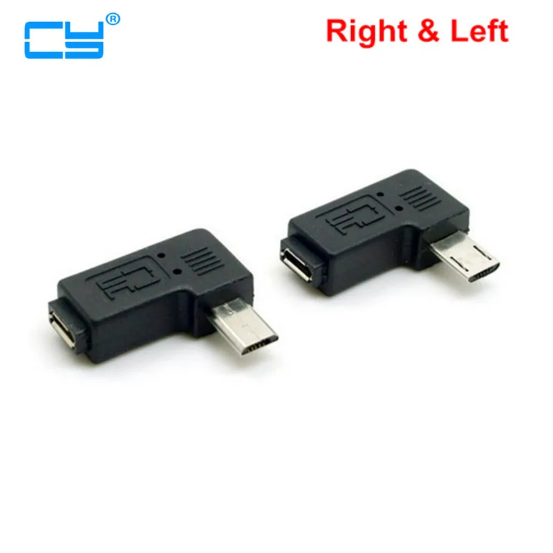 9mm Long plug Connector 90 Degree Right &amp Left Angled Micro USB 2.0 5Pin Male to Female M F Extension connector Adapter | Компьютеры и