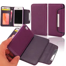 for iPhone 13 12 11 Pro XS Max Leather Case XR X 8 7 Plus PU Flip Wallet Magnetic TPU Back Cover Detachable Purse