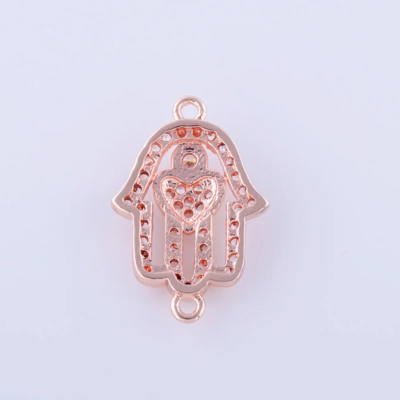 5 шт. подвески в виде сердца из циркона для браслетов|charms for bracelet making|hamsa charmcharms