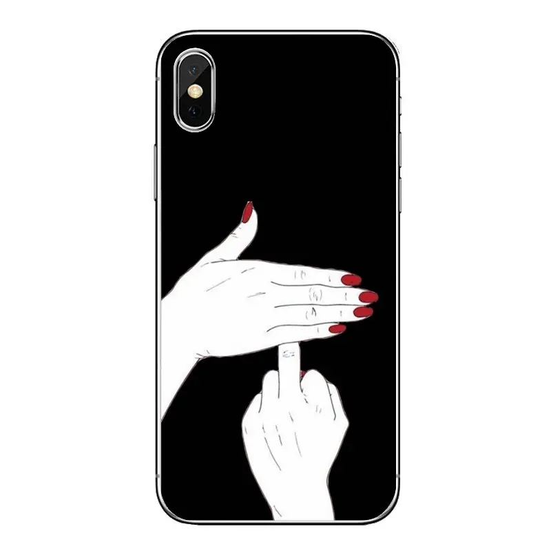 For Huawei Honor 8 8C 8X 9 10 7A 7C Mate 20 Lite Pro P Smart Plus Rock Hand Gesture Sign Soft Transparent Cases Covers |