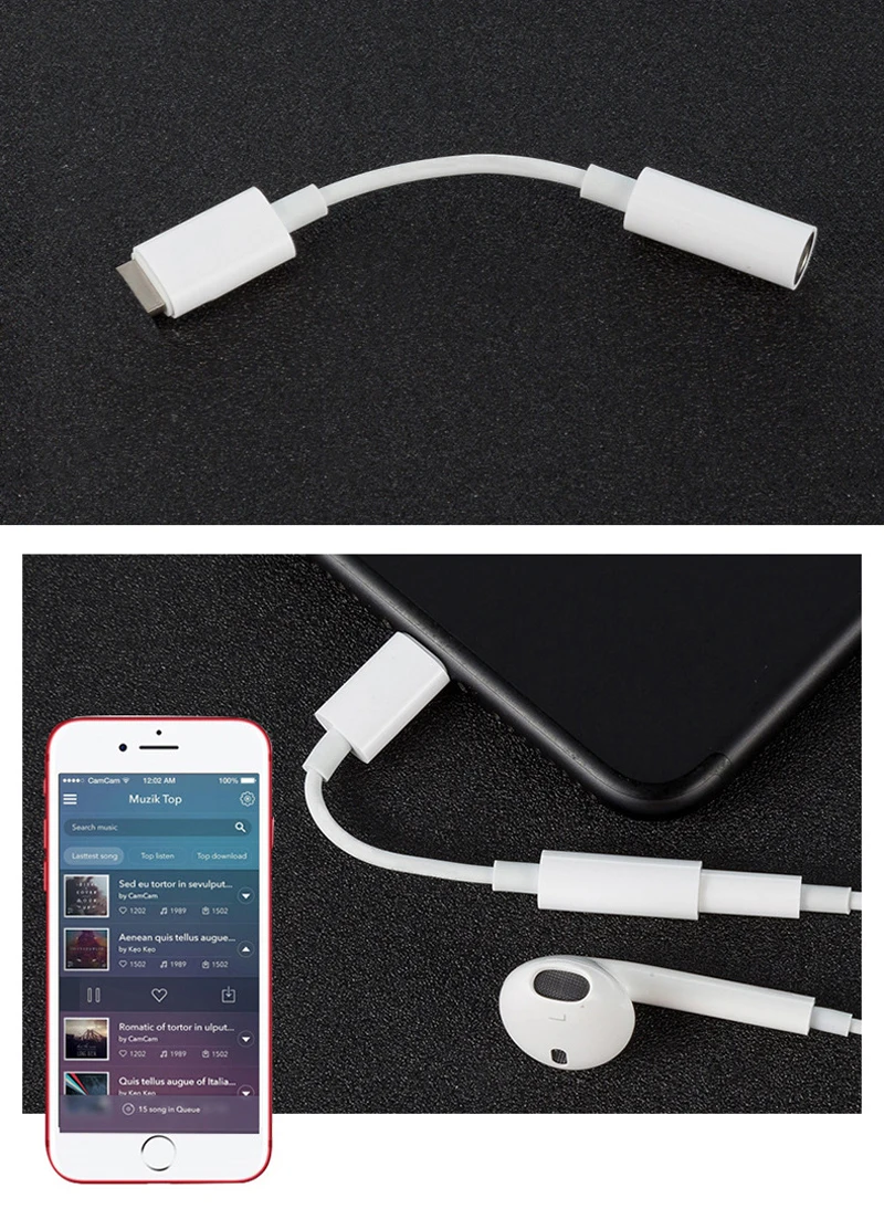 3,5 мм разъем Aux аудио Adpater для iPhone 7 8 Plus X XR XS MAX iPad аудио Aux адаптер