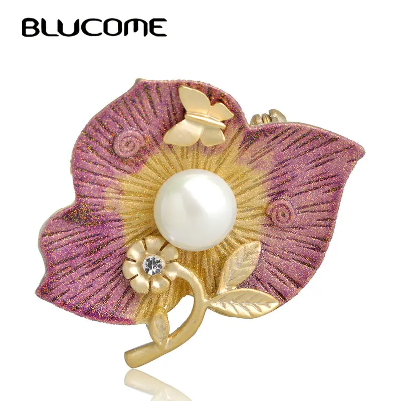 Женская/Детская Брошь-бабочка Blucome золотистая брошь в форме бабочки с