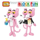 LOZ Розовая пантера прекрасный Leopard Building Diamond Конструкторы 890 шт. Рисунок мультфильм игрушка для детей 14 лет + официальный уполномоченный подарок