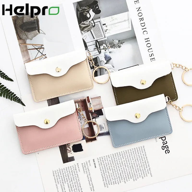 Helpro Card Stiker Note Storage Package PU Mini Cute Coin Bag Key Button Small Bus Set Certificate | Канцтовары для офиса и