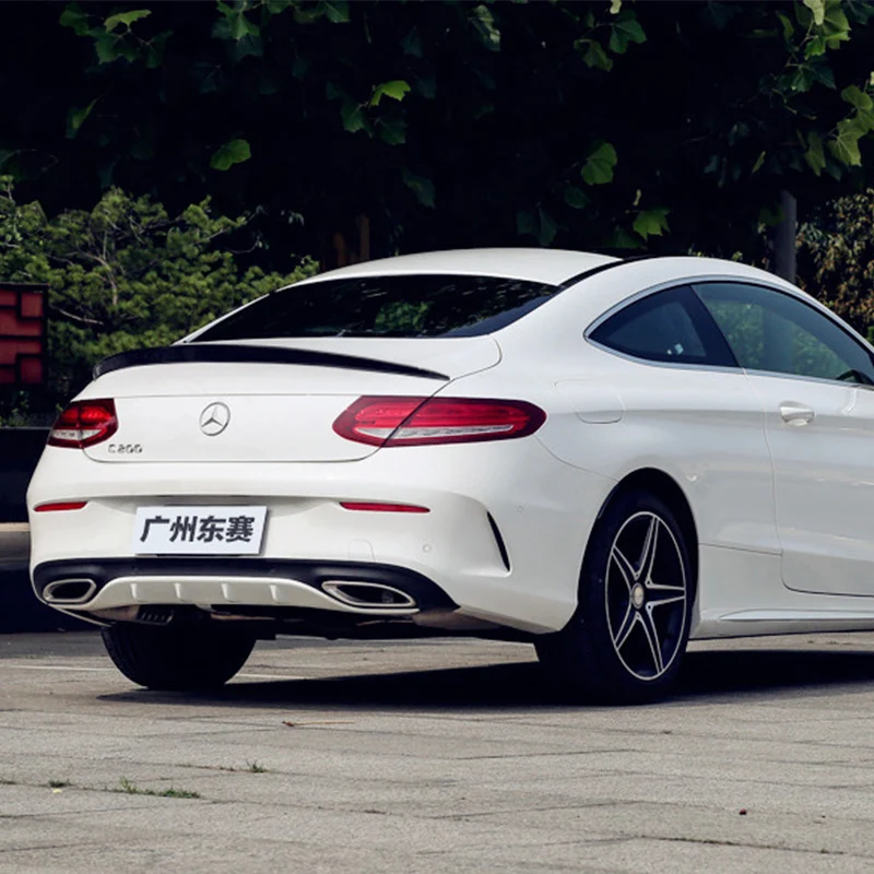 Для Mercedes-Benz W205 C205 C300 C350 Coupe изменение AMG Стиль углерода задний багажник спойлер заднего крыла