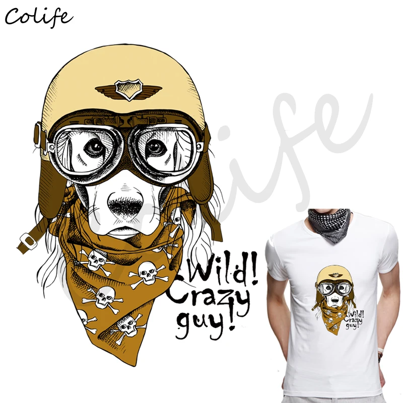Утюжок для одежды Crazy Animal моющиеся Пластыри передачи тепла аппликации DIY футболка