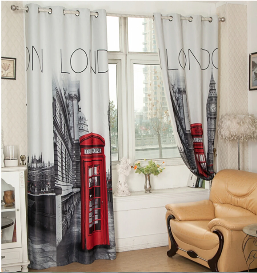 MYRU [55 &quotx 102&quot ] 3D британские шторы готовые 1 панель утепленные затемненные