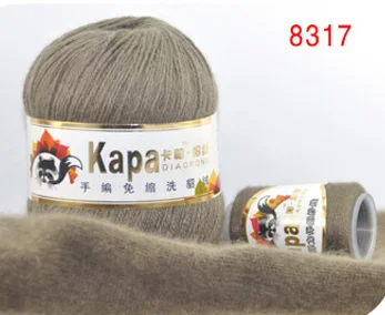 8317 100 г/пакет, норковая ручная вязка, шерстяная линия, кашемир, ручная вязка, грубая шерсть, бархатная пряжа, пряжа для вязания, удобная пряжа - Цвет: 8317