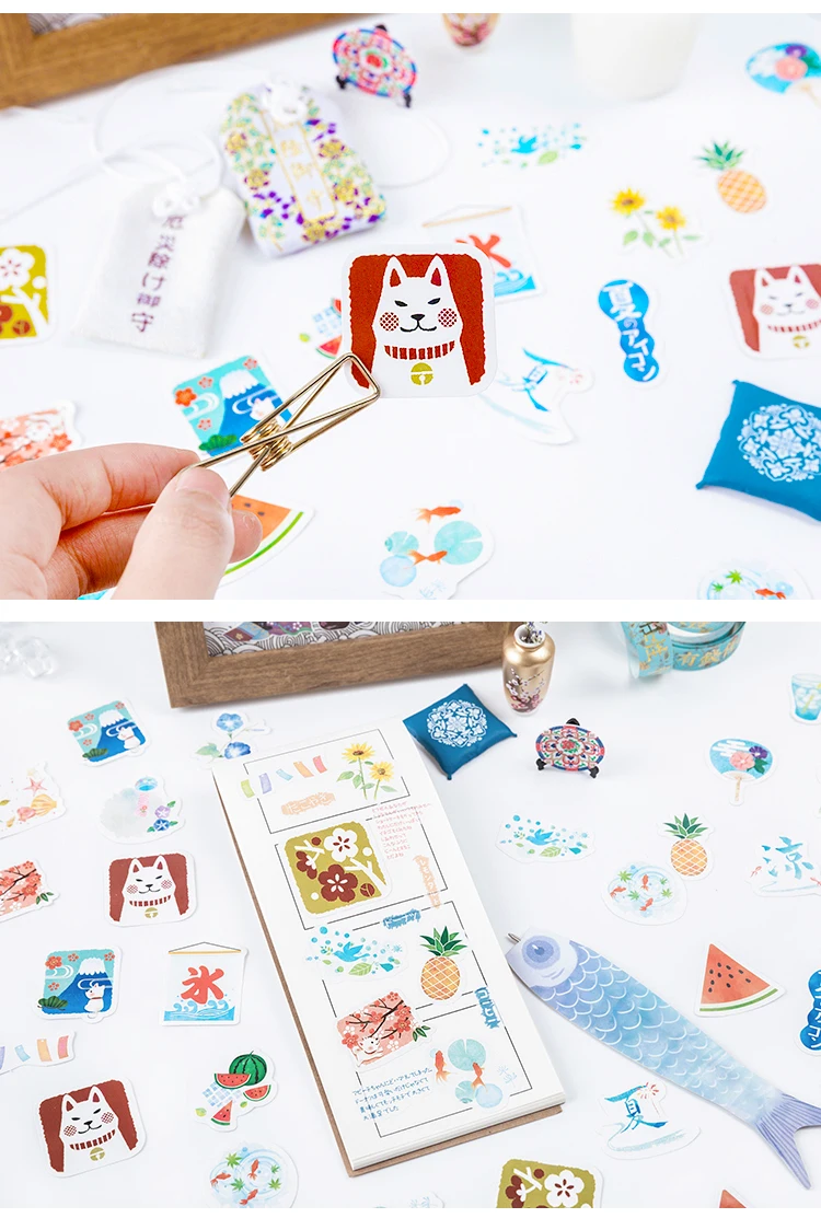 45 шт./кор. летние kawaii бумажная наклейка для творчества декоративные наклейки дневник, фотоальбом скрапбукинг планировщик этикетка стикер для канцелярских товаров