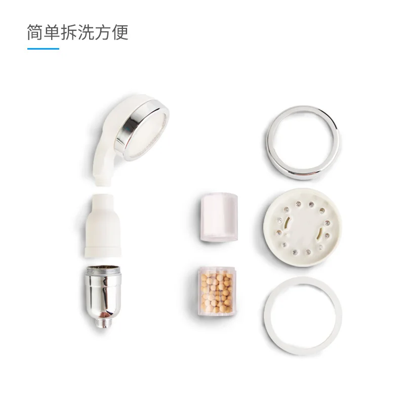 Zhangji 3 Color Water Temperature Led Shower Head Water Saving Sprinkler Sprayer SPA Nano Ceramic Filter Core Shower Head