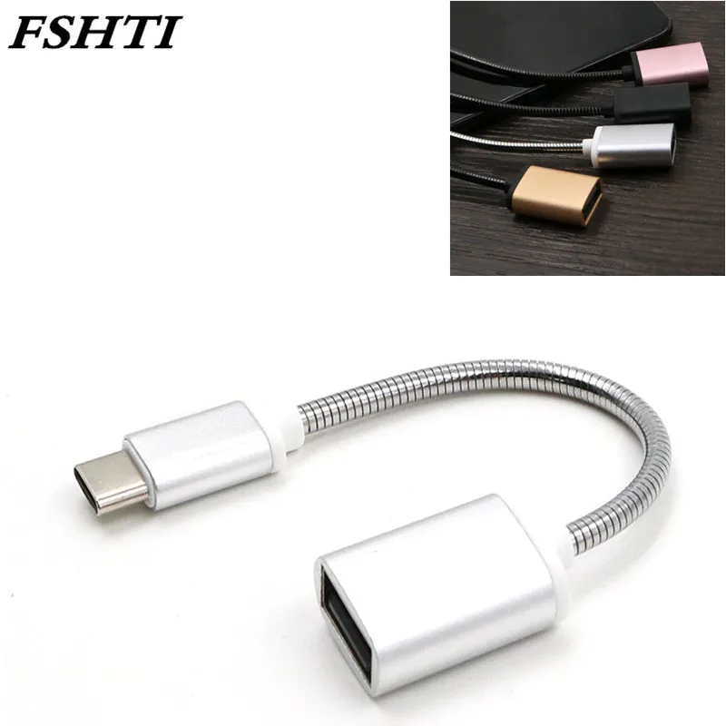 Металлический кабель Переходник USB C 3 1 Type папа мама OTG для синхронизации данных