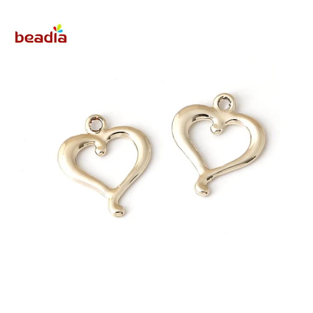 Подвески в форме сердца из металлического сплава с золотым покрытием | Украшения