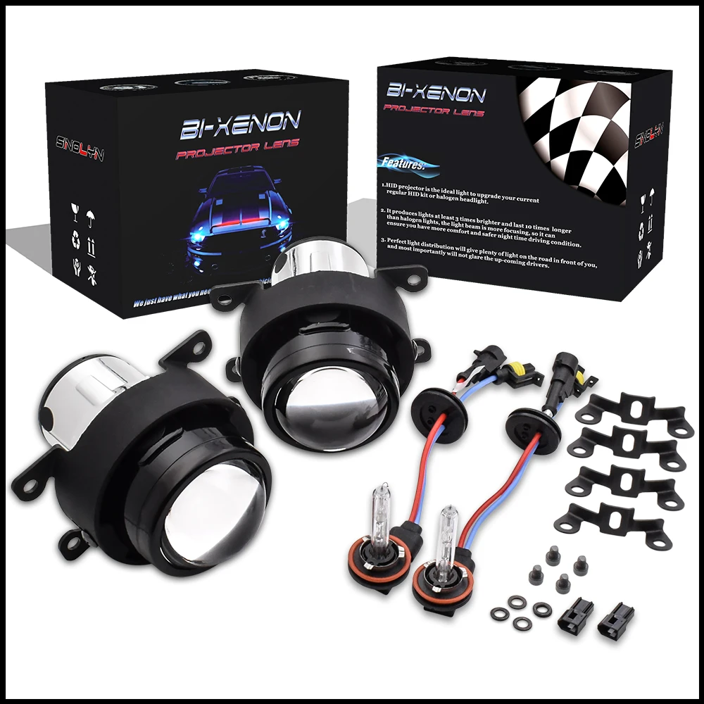 Sinolon Биксеноновые Противотуманные фары для Ford Focus/Subaru Forester/Honda Fit/CRV/Suzuki Swift/Mitsubishi H11 HID фары дальнего света Модифицированная