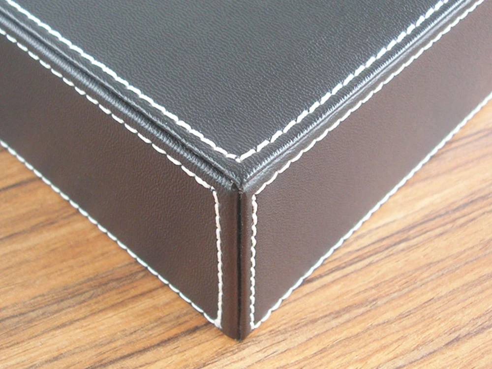 Прямоугольный поднос из искусственной кожи для хранения посуды чашек фруктов