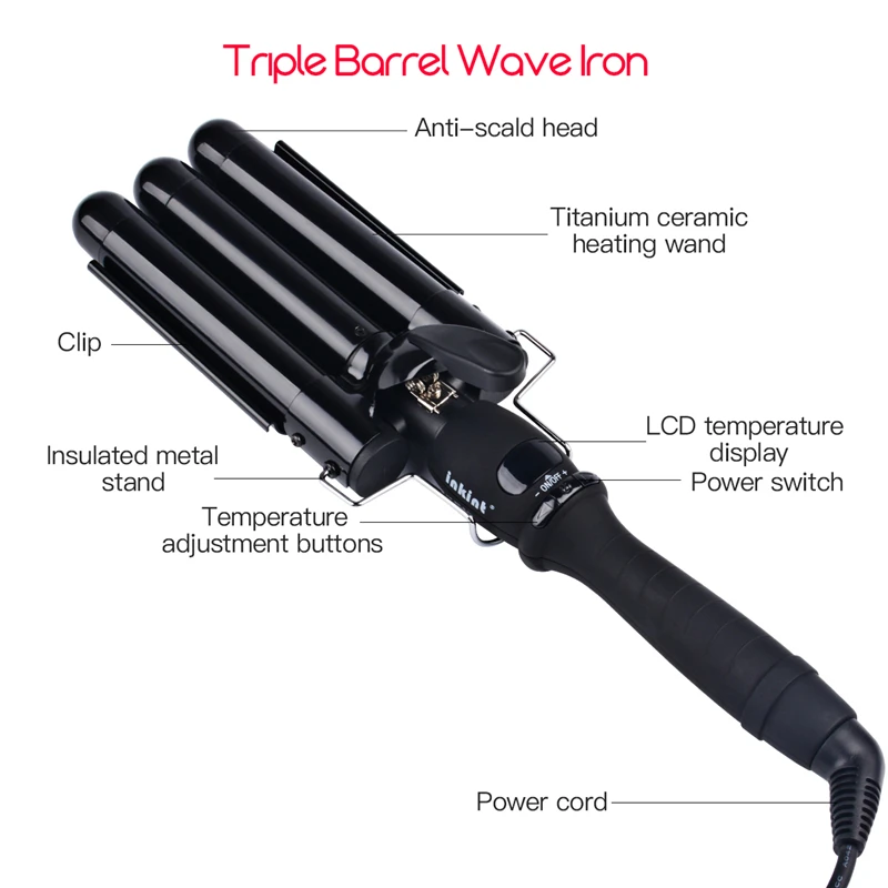 Портативный 25 мм Waver Deep Curly Hair Machine щипцы для завивки нагрева регулировка температуры Инструменты для укладки с термостойкими перчатками