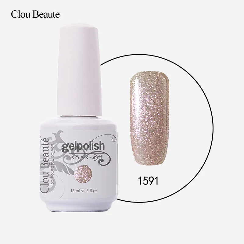 Clou Beaute 15 мл Гель-лак для ногтей замачиваемый УФ светодиодный маникюрный лак долговечные Лаки vernis Полупостоянный Гель-лак для ногтей - Цвет: 1591