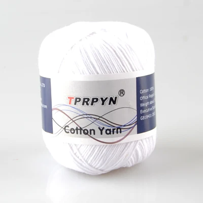 23 purpe white TPRPYN 1 шт. = 50 г хлопчатобумажная пряжа Чистая Детская вязаная Экологически чистая пряжа для вязания крючком, не скатывается - Цвет: 23 purpe white