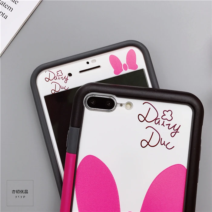Для iphone XS Max Милые ромашки пленка из закаленного стекла для iphone X XR 6 7 8 Плюс Минни Сейлор Мун чехол+ мультфильм бампер бретели нижнего белья