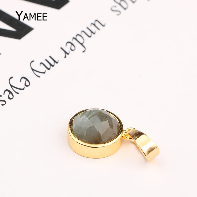 1 шт. натуральный лабрадорит драгоценный камень винтажная подвеска 12 мм Круглый