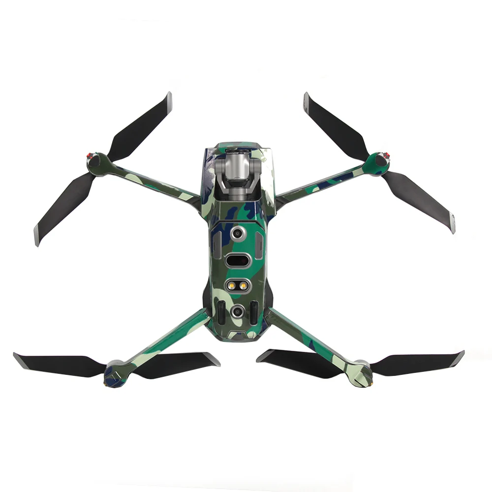 Зеленый камуфляж ПВХ Наклейка кожи Стикеры для DJI Мавик 2 Pro и зум Drone средства