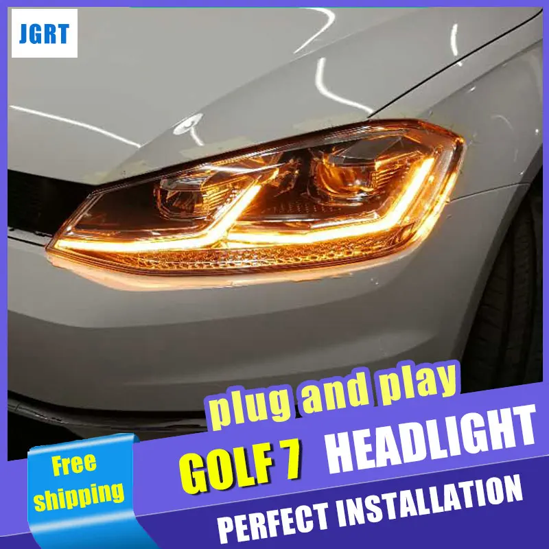 Автомобильный стайлинг фары в сборе 2013 2017 для VW golf douсиний ангельские глазки