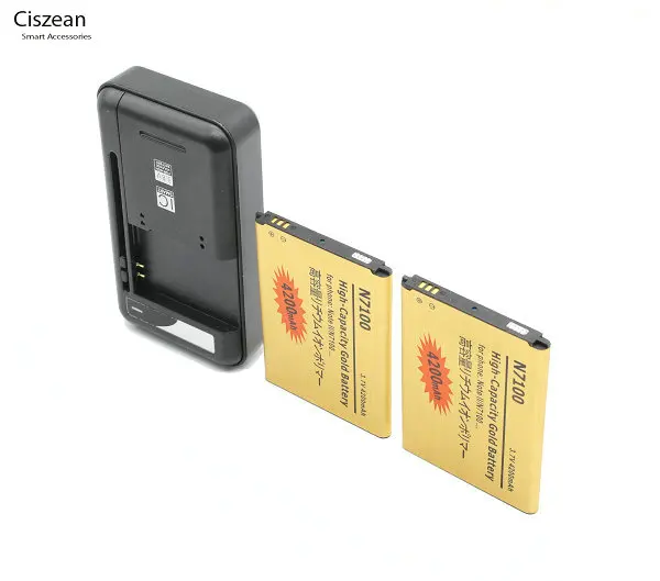 Ciszean 2x4200 мАч EB595675LU золотой аккумулятор + универсальное зарядное устройство для