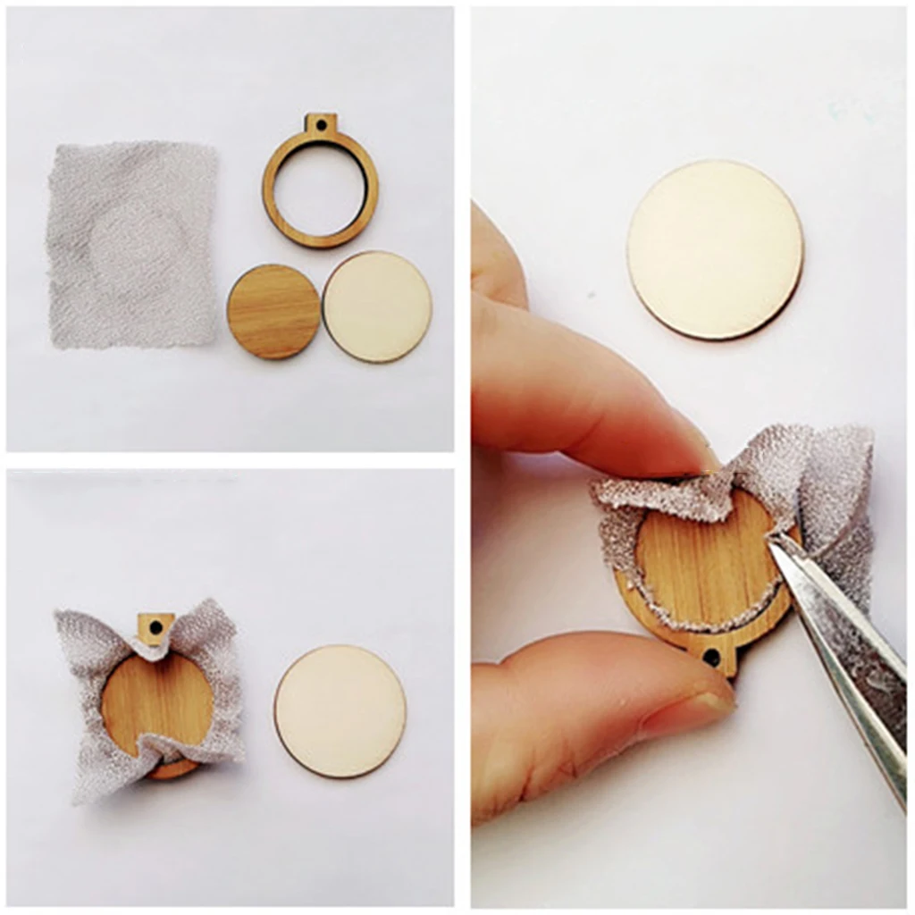 Мини обручи для вышивки в форме Шестиугольника DIY деревянная рамка крестиком с