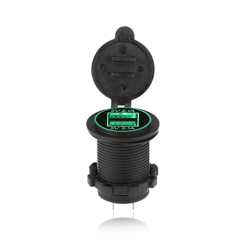 Зарядное устройство Onever 12 24 В с двумя USB портами 4 2 А|car adapter outlet|usb charger socketcar socket |