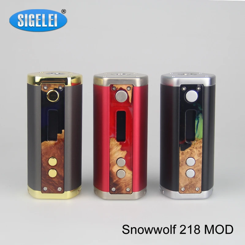 100% Оригинал Sigelei Snowwolf 218 Mod 0 1 3.0ohm 10 Вт TC электронные сигареты vape без аккумулятора