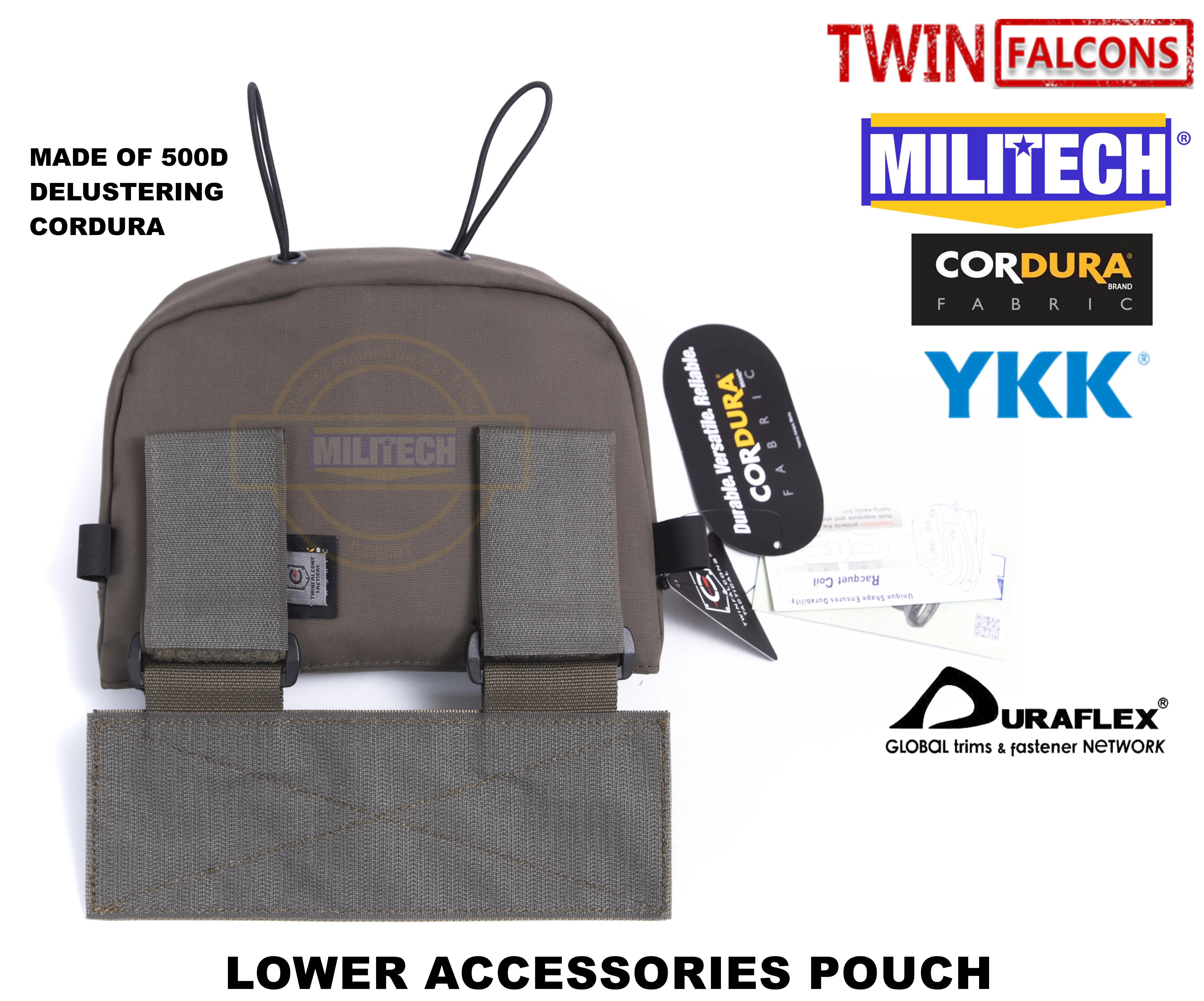MILITECH twinfalcon TW Delustered Cordura Plate Carrier Нижняя сумка для аксессуаров суб брюшного пресса